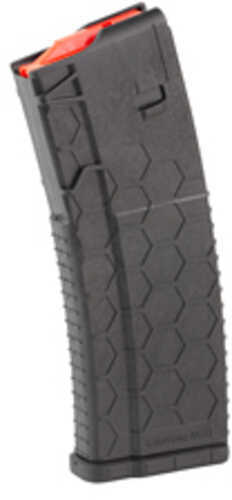 HEXMAG Magazine 223 Remington/556NATO 30 Rounds Fits AR Rifles Red Follower and Latch Plate Carbon Fiber Dark Gray HX30-