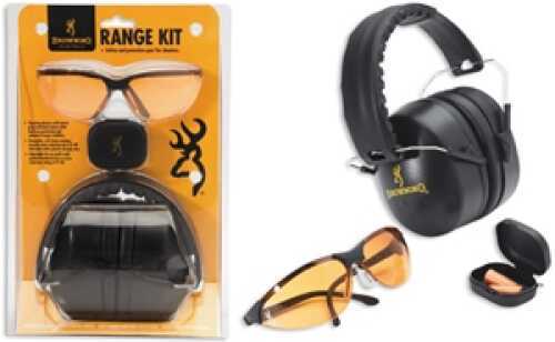 Browning 126368 Range Kit Earmuff/Plugs/Glasses 27/31 dB Black