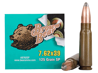 7.62X39mm 125 Grain Soft Point 500 Rounds BEAR Ammunition