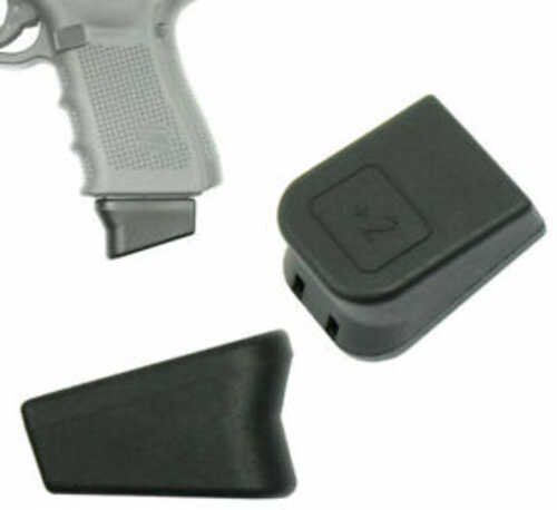 Warne Magazine Extension Black Hardcoat Anodized 6061-T6 Aluminum For Glock 17/22 9mm Luger (+5), 40 S&W (