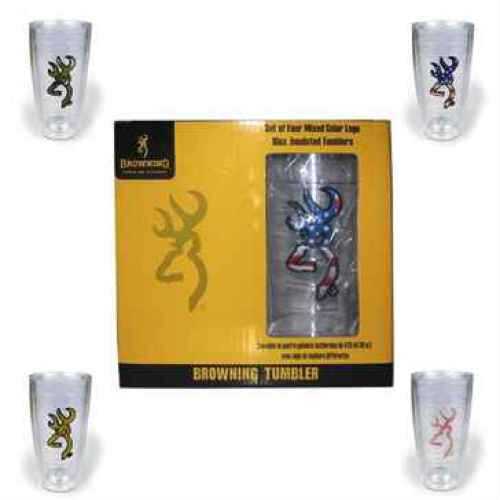 Browning Tumbler 4-Pk Pink/Gold/Camo/USA