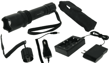 Vector Optics Tactical Flashlight Ho Led 150 Lumens Rechargeable With Accessories.