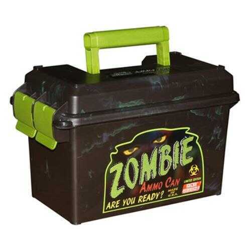 MTM AC50Z Zombie Ammo Can 50 Cal 7.4"x13.5"x8.5" Poly Blk/Grn