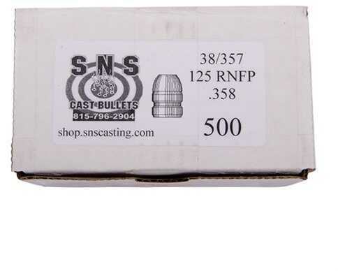 SNS Cast Bullet 38/357 .358 125 Grains RNFP