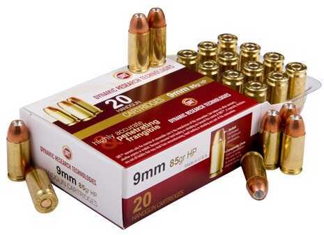 9mm Luger 85 Grain Hollow Point 20 Rounds Dynamic Research Ammunition