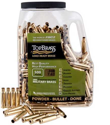 Top Brass LLC 8B308WINMY-5C-J Premium Reconditioned Unprimed 308 Win 500