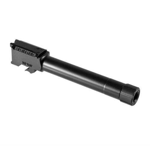 SilencerCo AC2023 Threaded Barrel 4.75" 9mm Luger, Black Nitride Stainless Steel, Fits S&W M&P9