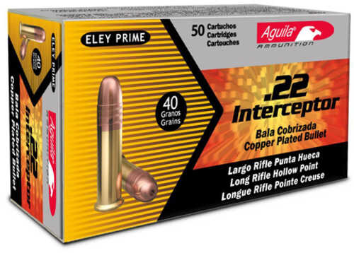 22 Long Rifle 40 Grain Copper 50 Rounds Aguila Ammunition