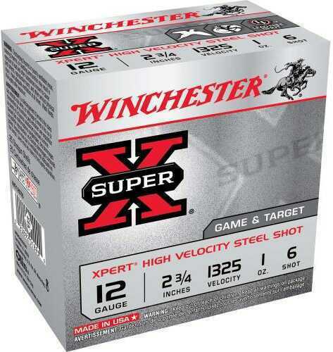 12 Gauge 2-3/4" Steel #6  1 oz 25 Rounds Winchester Shotgun Ammunition