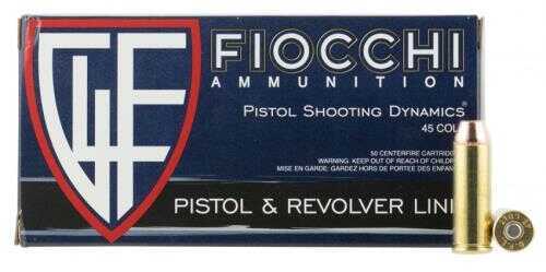 45 Colt 255 Grain Full Metal Jacket 50 Rounds Fiocchi Ammunition