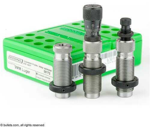 Redding 9mm Luger Titanium Carbide Competition Pro Series 3 Die Set