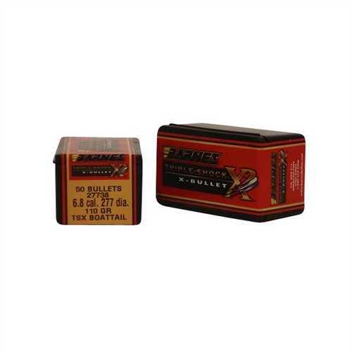 Barnes 6.8 Caliber .277 Diameter 110 Grain Triple Shock Boat Tail 50 Count