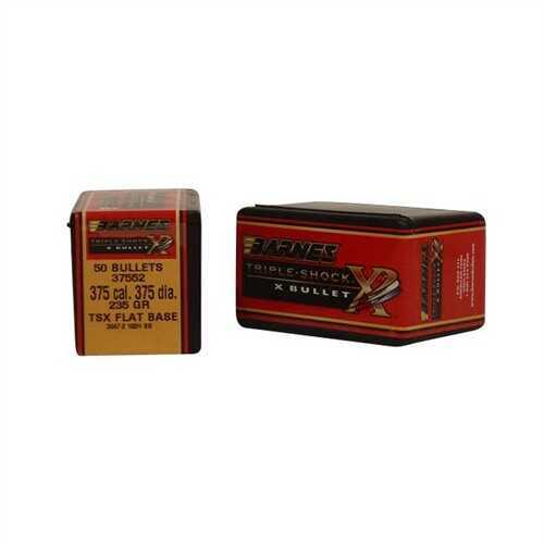 Barnes 375 Caliber .375 Diameter 235 Grain Triple Shock Flat Base 50 Count