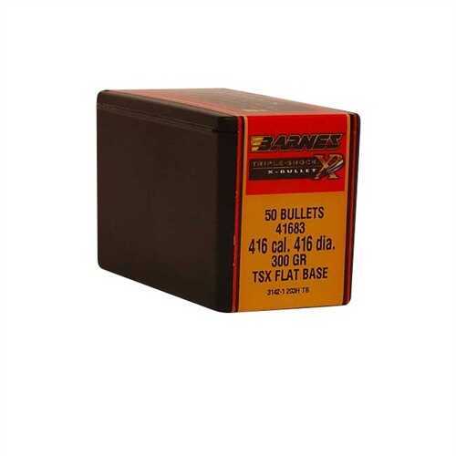 Barnes .416 Caliber 300 Grain Triple Shock Flat Base Md: 41683 Bullets