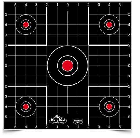 Birchwood Casey Bc-35270 Dirty Bird Sight-In Bullseye Tagboard Target 12" 100 Per Pkg