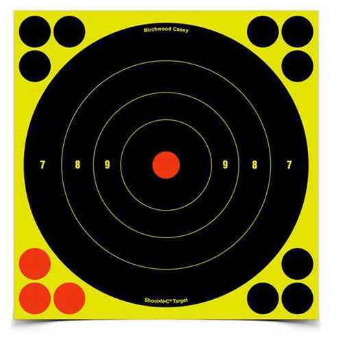 Birchwood Casey 34805 Shoot-N-C Self-Adhesive Paper 8" Bullseye Black 6 Pack