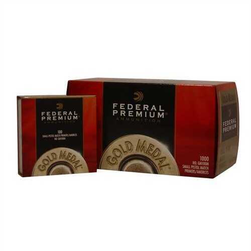 Federal 100M Primers Small Pistol Gold Metal Match Per 1000