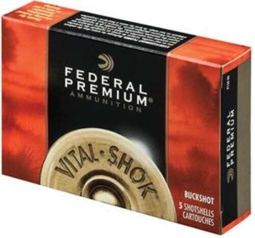 12 Gauge 2-3/4" Lead 00 Buck  9 Pellets 5 Rounds Federal Shotgun Ammunition