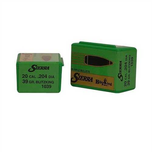 Sierra Blitzking Spitzer 204 Caliber 39 Grain 100/Box Md: 1039 Bullets