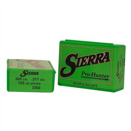 Sierra 303 Caliber .311 Diameter 125 Grain Spitzer Pro Hunter 100 Count