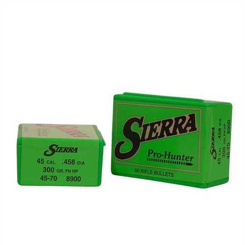 Sierra Pro Hunter Rifle Bullets 45 Caliber .458" 300 Grain Hollow Point Flat Nose 50/Box Md: 8900