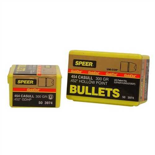 Speer 454 Caliber .452 Diameter 300 Grain Gold Dot Hollow Point 50 Count