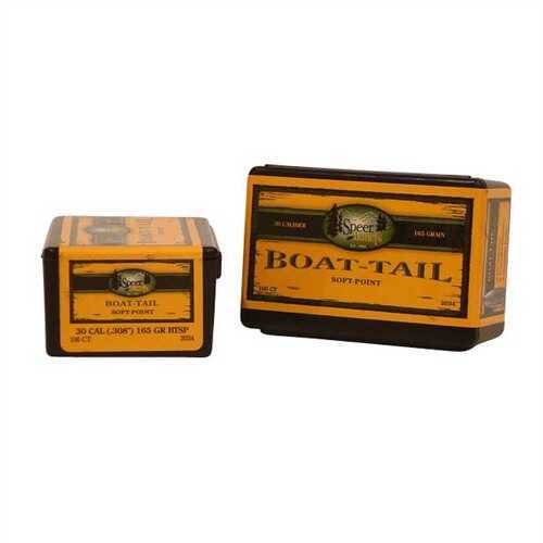 Speer 30 Caliber 165 Grain Spitzer/Boat Tail 100/Box Md: 2034 Bullets