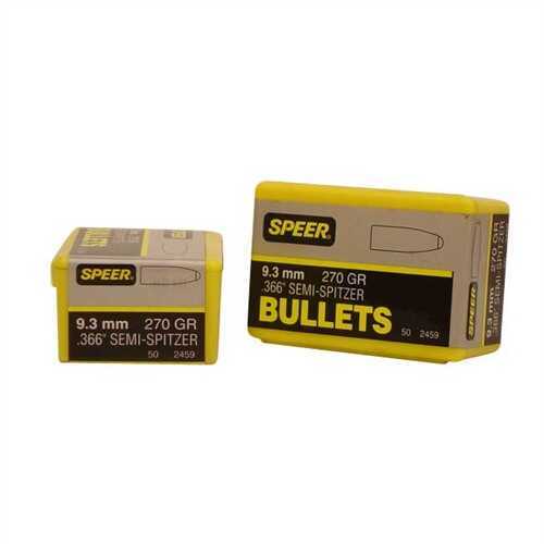 Speer 9.3MM 270 Grain Semi-Spitzer Bullets 50/Box Md: 2459