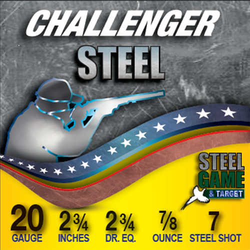 Steel Game & Target Shotgun Ammo 20 Gauge 2 3/4" #7 Shot 7/8 Oz. 1325 fps 250 Rounds