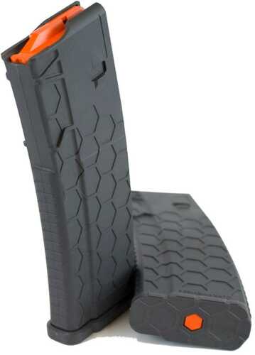 Sentry Hexmag Series 2 AR-15/M4/M16 Rifle Magazine Grey With Orange Follower .223/5.56x45mm 30/Rd