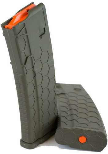 Sentry Hexmag Series 2 AR-15/M4/M16 Rifle Magazine OD Green With Orange Follower .223/5.56x45mm 30/Rd