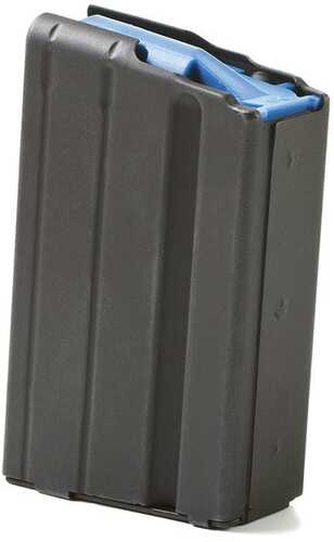 ASC AR-15 Stainless Steel Magazine 6.5 Grendel Black With Blue Follower 5/Rd