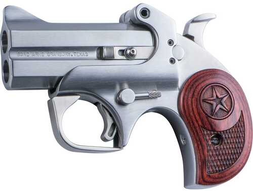 Bond Arms Texas Defender Handgun 2/Rd Capacity .357 Mag/.38 Spl .45LC/.410 3" Barrel Silver With Rosewood Grip