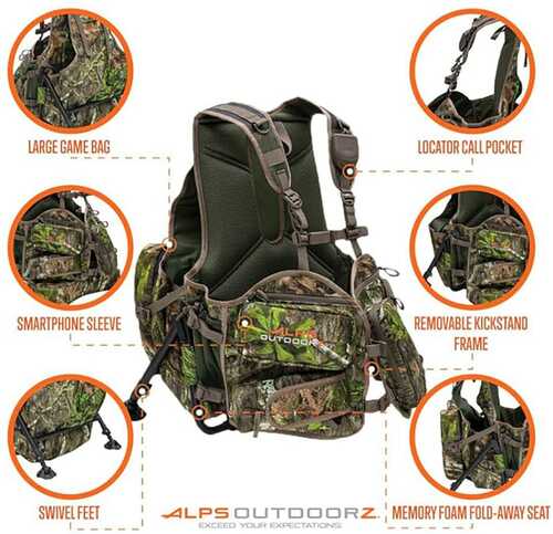 Alps Outdoorz Grand Slam Turkey Hunting Vest Standard Mossy Oak Greenleaf