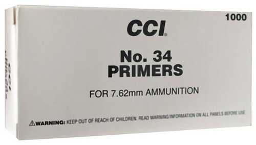 CCI Standard Primers #34 (Large) 7.62mm Military / Nato Sensitivity 1000/ct