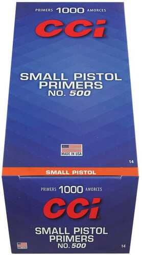 CCI Standard Primers #500 Small Pistol 1000/ct