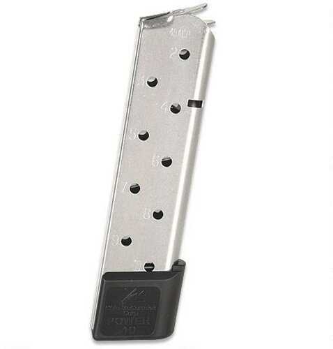 Chip Mccormick Full-Size 1911 Railed Power Mag (Rpm) Magazine .45 ACP Stainless 10/Rd
