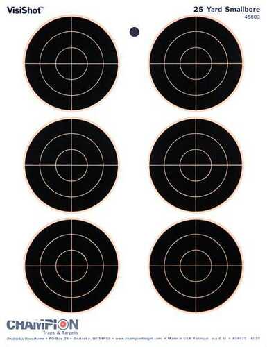 Champion Visishot Targets 3" Bulls Eye - 8.5" X 11" 10/Pack