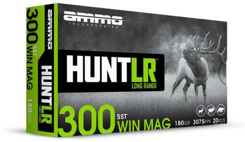 Ammo Inc. Hunt LR Rifle Ammunition .300 Win Mag 180Gr PT 3075 Fps 20/ct