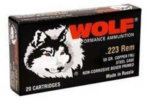 Wolf WPA Military Classic Rifle Ammunition .223 Rem 55 Gr FMJ 3241 Fps - 20/Box