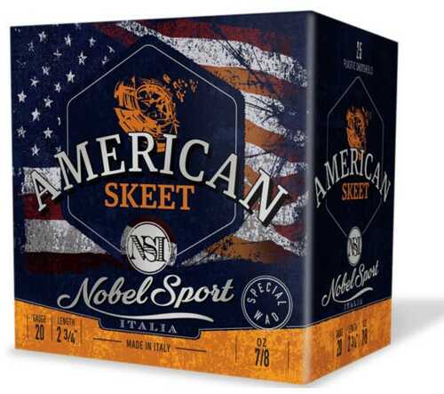 Nobel Sport Target Sporting Clays Shotshells 20Ga 2-3/4" 7/8Oz 1275Fps #7.5 25/ct