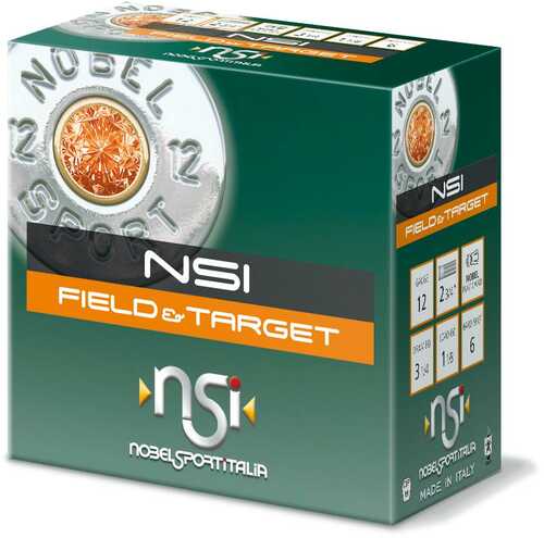 Nobel Sport Field & Target Shotshells 12 Ga 2-3/4" 1-1/8 Oz 1255 Fps #6 25/ct