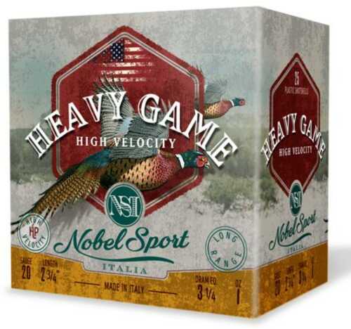 Nobel Sport Heavy Game High Velocity Shotshell  20Ga 2-3/4" 1Oz 1330 Fps #6 25/ct