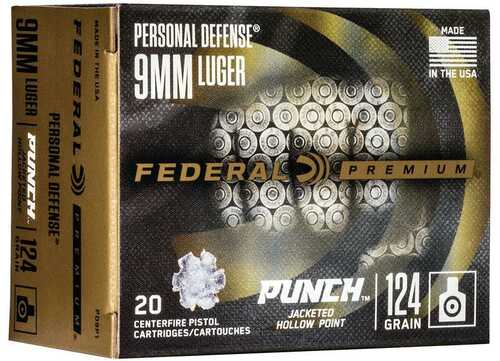 FED PREM 9MM 124GR PUNCH JHP 20/BX