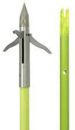 Muzzy Iron 3-Blade Fish Point w Chartreuse Arrow