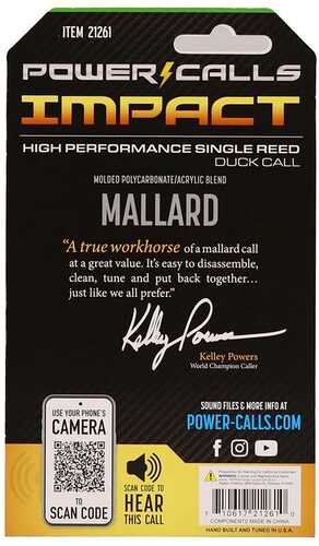 Power Calls Impact Mallard Duck Mouth Call OD Green