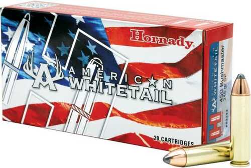 Hornady American Whitetail Rifle Ammunition .450 Bushmaster 245 Gr Interlock SP  2200 Fps 20/ct