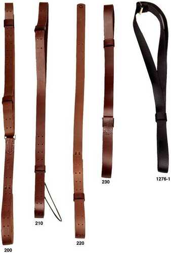 Hunter Rifle Military Leather Sling With Solid Brass Hardware