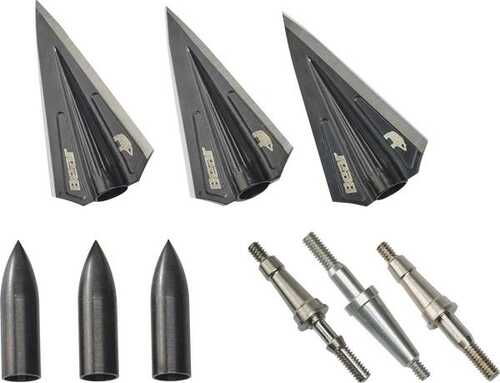 Bear Archery RazorHead VWS Single Bevel Broadhead Kit - Black