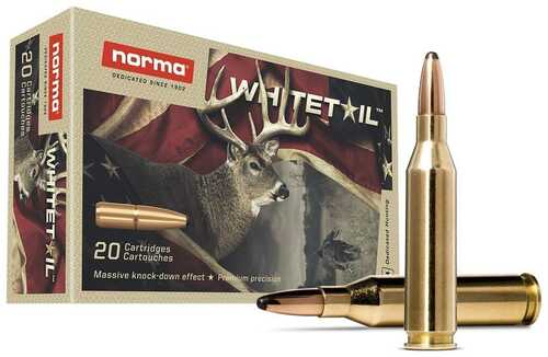Norma Whitetail Rifle Ammunition .243 Win 100Gr PSP 3445 Fps 20/ct